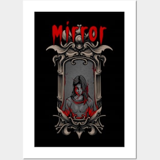 mirror girl ghost Posters and Art